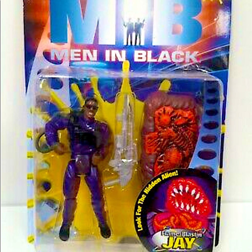 1997 Men In Black flame blastin Jay action figure toy